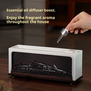 Xuyên biên giới mới mô phỏng lò sưởi khuếch tán hương thơm USB powered Máy tính để bàn nhà siêu âm humidistat 250ml Công suất hộ gia đình - Product Image 2