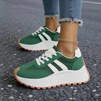 Chaussures décontractées d'été pour femmes grandes tailles |   Baskets d'entraînement allemandes respirantes à lacets |   Chaussures tendance à blocs de couleurs rehaussantes