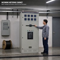 Armoire de distribution basse tension GGD, panneau de distribution d'alimentation CA, tableau d'entrée 630A IP30 pour salle électrique