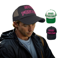 Gorra Deportiva de 5 Paneles para Verano, con Logotipo Personalizado, Negra, Unisex, Ajustable, de Malla, con Aspecto Desgastado, de Lujo