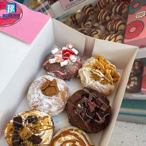 Sacs personnalisés pour biscuits au chocolat au lait, sacs à œufs avec logo et sceau, boîte d'emballage en papier sulfurisé blanc pour brownies, emballage de friandises - Product Image 6