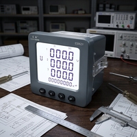EASTSONG ES96ZY Medidor de Energía Trifásico Multifunción Clase 0.5S kWh, Factor de Potencia Activo y Reactivo, Armónicos, RS485 Modbus RTU IP65