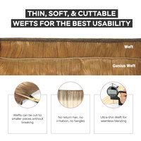 Extensions de cheveux chinois invisibles à double trame Genius Weft, sans retour, Remy Genius Weft, peuvent être coupées