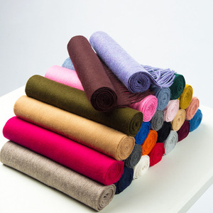 Bufanda de lana para mujer, bufanda de Cachemira suave tejida blanca de Color sólido, silenciadores mongoles, otras bufandas de invierno - Product Image 1