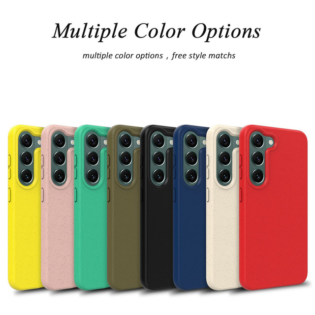 Eco Friendly Wheat Straw Biodegradable Mobile Phone Case for Samsung S26 Ultra S25 S24 S23 S22 S21 A17 A73 A72 A56 A55 A36 A35