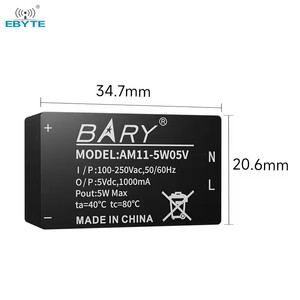 EBYTE ODM AM11-5W05V Low Power AC-DC <b>Step</b>-Down Power Supply Wireless Module 5V 5W Ultra-<b>small</b> Switching Power Supply Module - Product Image 2
