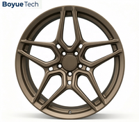 Jantes monobloc forgées bronze mat à rayons multiples, multi-PDC 5*108/112/114.3/115/120/130 pour voitures sport et SUV