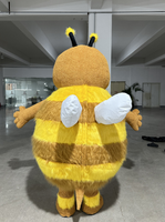 Costume de mascotte d'abeille de dessin animé personnalisable Halloween costume en peluche gonflable praticable en plein air en vente
