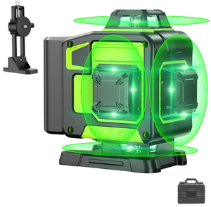 Niveau laser avec trépied, outil de mesure laser auto-nivelant 4 x 360°, niveau laser 16 lignes pour la construction, la rénovation de la maison - Product Image 1