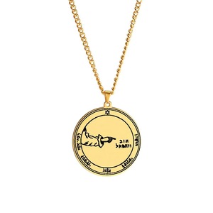 Myshape Pentacle <strong>Jupiter</strong> Seal Solomon <strong>Talisman</strong> Amulet Hexagram Stainless Steel Gold Plated Box Chain Necklaces Women Punk Style - Product Image 6