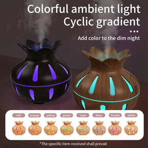 New sen 330ml xách tay mini độ ẩm Vase diffusers rỗng siêu âm độ ẩm 7 <span class=keywords><strong>Led</strong></span> Màu sắc ánh sáng xe độ ẩm - Product Image 4