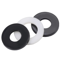 LeGood Rondelle isolante plate en nylon, PTFE, plastique et caoutchouc, résistante aux hautes températures, M2.5*6*0.5, personnalisable, Blanc/Noir