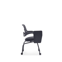 Chaise d'attente JOHOOFURNITURE avec tablette d'écriture, vente en gros, chaise de bureau pour la maison et le bureau, coussin épais confortable