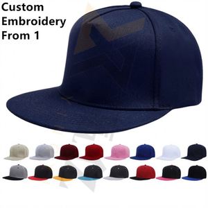 New Fashion Snapback Hat Adjustable <b>Flat</b> Brim Baseball <b>Cap</b> Personality Embroidery Hip Hop <b>Caps</b> for <b>Men</b> Women - Product Image 1