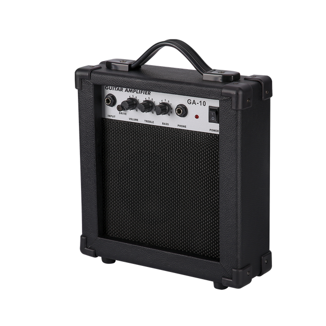 10W Mini Portable Electric Guitar Amplifier with Headphone Jack Distortion Tone for Practice for Guitar Players
