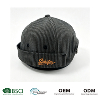 Casquettes personnalisées sans visière pour femmes et hommes, en velours côtelé et denim, style Docker, marin ou bonnet.