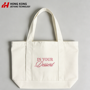 Promotional 16oz Heavyweight Recycled Cotton Foldable Tote <b>Bag</b> with Embroidery or Sublimation for Grocery Fitness Office <b>Beach</b> - Product Image 2