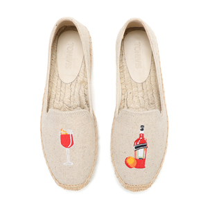 Espadrilles légères en chanvre pour femmes, à enfiler, plates de haute qualité, respirantes, pour le printemps, l'automne et l'été, chaussures de marche florales - Product Image 4