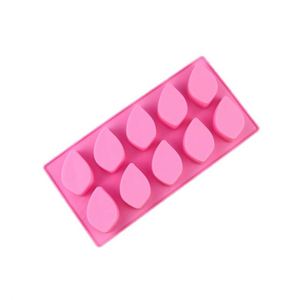 10-Cavity Silicone Cake <b>Mould</b> Easy Washing Rectangle Leaf Shape <b>Soap</b> Pudding Ice Tray Container Stocked Cake Tools - Product Image 2
