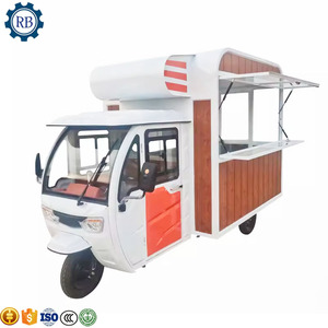 Cute Little Food Truck Mobile Street Coffee Trailer BBQ Candy Food Cart Multifunction Ice-Cream Car Snack Production <strong>Line</strong> - Product Image 2