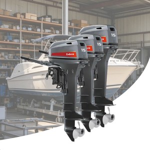 Nouveau moteur marin hors-bord 15 CV 2 temps à essence, démarrage manuel pour petit bateau - Product Image 3
