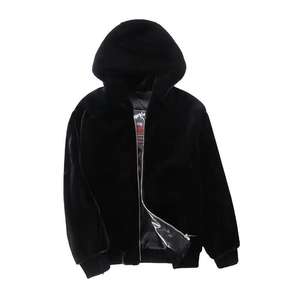 Manteau Surdimensionné Fausse Fourrure de Vison de Fabrication Hommes <span class=keywords><strong>Court</strong></span> Tissé Épais Écologique Couleur Noire - Product Image 1