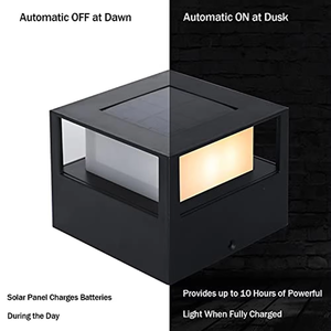 Poste de cerca solar LED Luz de jardín al aire libre Impermeable IP 44 <span class=keywords><strong>Villa</strong></span> Césped puerta solar pilar de luz al aire libre - Product Image 2