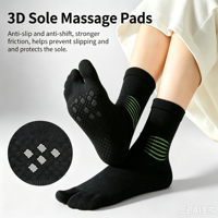 Chaussettes Tabi de sport en tissu éponge antidérapantes, résistantes à l'usure, avec semelle massante et compression, vente en gros