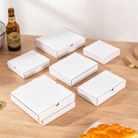 Boîte à pizza personnalisée à emporter, taille et logo sur mesure, conteneur en papier kraft biodégradable avec revêtement UV et dorure à chaud pour la restauration