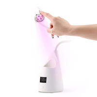 Lampe à ongles UV LED sans fil 18W à capteur tactile améliorée 2025 avec boîte de rangement, séchoir à ongles de bureau à faisceau focalisé