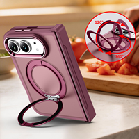 Nouvelle coque de téléphone pour iPhone 18 Duo, avec anneau magnétique, béquille, protection anti-chute, toucher agréable, coque de téléphone antichoc pour iPhone 18 Duo