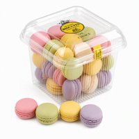 Gobelet carré jetable transparent en PET de 8 oz pour mousse, boîte à dessert Tiramisu, modèle Z730, emballage en gros pour gâteaux, pains et cupcakes