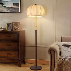 Lampe de bureau, lampe de chevet de <span class=keywords><strong>chambre</strong></span> à <span class=keywords><strong>coucher</strong></span>, lampe sur pied en bois massif rétro américaine, lampe de sol en tissu, <span class=keywords><strong>luminaire</strong></span> de <span class=keywords><strong>chambre</strong></span> principale de style français - Product Image 2