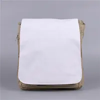 Prosub Sublimation Zipper Messenger Bags 2D-Druck Brown Canvas Umhängetaschen