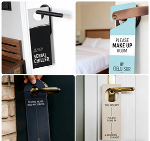 Индивидуальные подвесные таблички для дверей из бумаги и ПВХ |   Таблички «Не беспокоить» для отелей |   Теги для бизнес-рекламы и обеспечения конфиденциальности - Product Image 1