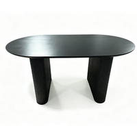 Table à manger en bois moderne minimaliste ovale 6 places écologique