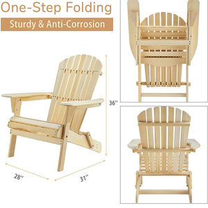 Nuevos Productos, Muebles de Patio de Cedro Amarillo Canadiense, Tumbona Plegable, Silla Adirondack de Madera para Ensamblar, en Venta - Product Image 3