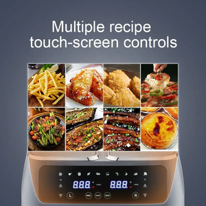 Hot đúp hai giỏ 4L + 4L kỹ thuật số không dầu đối lưu lò vi sóng nướng hâm nóng hơi nước điện lò nướng lò nướng nồi chiên không khí - Product Image 3