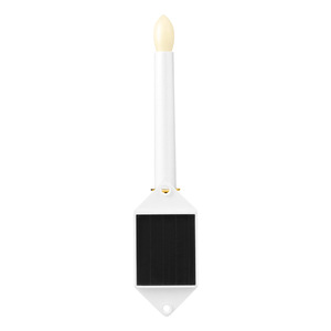 Solar Powered Flameless <b>Candle</b> Lights Wall Mounted <b>Tapered</b> Design Water Resistant Home Decoration Outdoor Indoor Use - Product Image 4