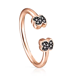 แหวนแฟชั่นพลอยเปิดประดับเพชรคิวบิกเซอร์โคเนียรูปหมีสเปนสุดน่ารัก ชุบทองคำชมพูบนเงินแท้ เหมาะสำหรับงานแต่งงาน - Product Image 3