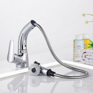 <span class=keywords><strong>Rubinetto</strong></span> per <span class=keywords><strong>lavabo</strong></span> cromato a foro singolo <span class=keywords><strong>con</strong></span> valvola in ceramica e <span class=keywords><strong>doccetta</strong></span> estraibile - Product Image 3