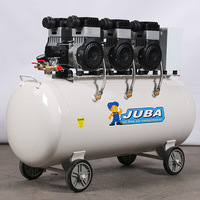 Compresseur d'air sans huile JUBA Hurricane 1600X3, 200L, 220V/380V, grande capacité, type piston, pour le travail du bois et la peinture à domicile