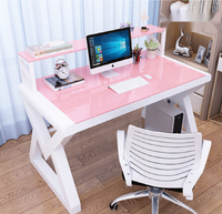 Yq Jenmw Minimalistische Stijl Computer Bureau Zorgvuldig Gemaakt Door Gehard Glas En Metalen Stalen Frame Computer Bureau