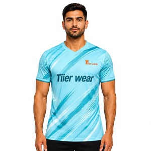 เสื้อฟุตบอลพรีเมียม คอวี สกรีนชื่อทีมได้ เป็นมิตรกับสิ่งแวดล้อม แห้งเร็ว น้ำหนักเบา ระบายอากาศได้ดี ผลิตจากโพลีเอสเตอร์ แขนสั้น - Product Image 1