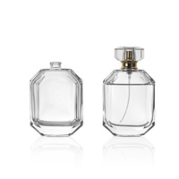 Flacons de parfum vides carrés de qualité supérieure de 1 oz/30 ml, flacons de parfum en verre rechargeables avec atomiseur à brume dorée