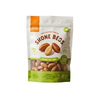 Sachet refermable en papier kraft brun personnalisable avec logo, pour noix, fruits secs et autres snacks, résistant à l'humidité