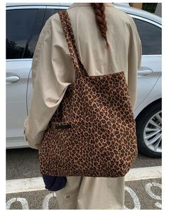 Sac fourre-tout à motif léopard grande capacité pour femme, idéal pour les voyages en extérieur – Offre spéciale - Product Image 6