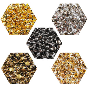 Remache de extremo cerrado <span class=keywords><strong>con</strong></span> doble capa de hierro de 5 mm, vástago de 2,2 mm, tamaños personalizados, color personalizado, para artesanía en cuero, bolsos, calzado y prendas de vestir - Product Image 3