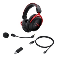 HyperX Cloud II headphone nirkabel DTS 7.1, Headset Gaming suara Surround, mikrofon peredam kebisingan dapat dilepas