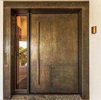 Porte en bois massif de design luxueux, intérieur et extérieur, avec options de couleur et de taille personnalisées pour appartement et maison confortable.